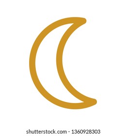 Moon icon. illustration vector symbol. - Vector