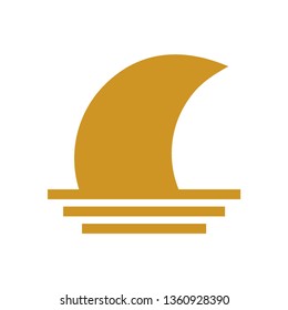 Moon icon. illustration vector symbol. - Vector
