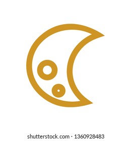 Moon icon. illustration vector symbol. - Vector
