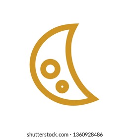 Moon icon. illustration vector symbol. - Vector