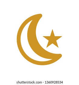 Moon icon. illustration vector symbol. - Vector