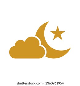 moon icon. illustration vector symbol. - Vector