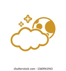 moon icon. illustration vector symbol. - Vector