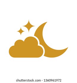 moon icon. illustration vector symbol. - Vector