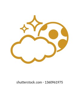 moon icon. illustration vector symbol. - Vector