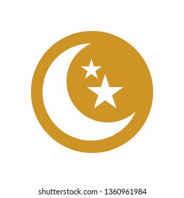 moon icon. illustration vector symbol. - Vector