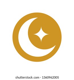 moon icon. illustration vector symbol. - Vector