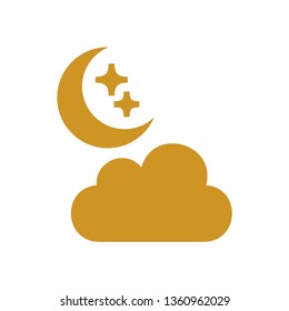 moon icon. illustration vector symbol. - Vector