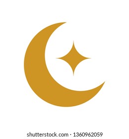 moon icon. illustration vector symbol. - Vector