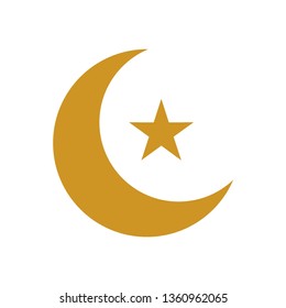 moon icon. illustration vector symbol. - Vector
