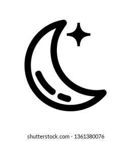 Moon icon. illustration vector symbol. - Vector
