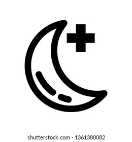 Moon icon. illustration vector symbol. - Vector