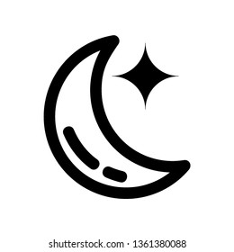 Moon icon. illustration vector symbol. - Vector