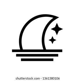 Moon icon. illustration vector symbol. - Vector