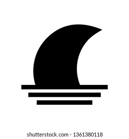Moon icon. illustration vector symbol. - Vector