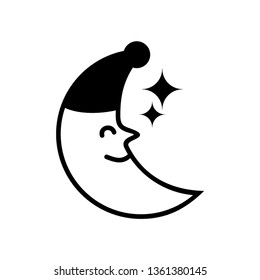 Moon icon. illustration vector symbol. - Vector