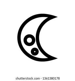 Moon icon. illustration vector symbol. - Vector