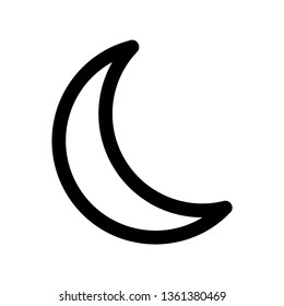Moon icon. illustration vector symbol. - Vector