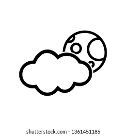 Moon icon. illustration vector symbol. - Vector