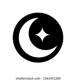 Moon icon. illustration vector symbol. - Vector