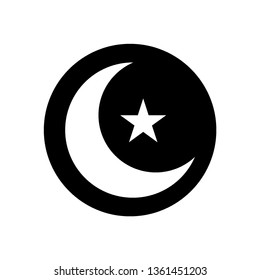 Moon icon. illustration vector symbol. - Vector
