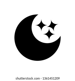Moon icon. illustration vector symbol. - Vector