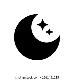 Moon icon. illustration vector symbol. - Vector