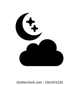 Moon icon. illustration vector symbol. - Vector
