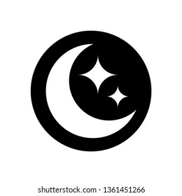 Moon icon. illustration vector symbol. - Vector