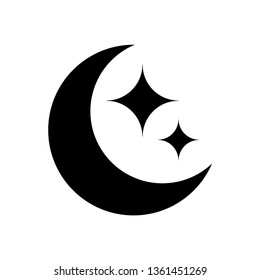 Moon icon. illustration vector symbol. - Vector