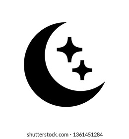 Moon icon. illustration vector symbol. - Vector