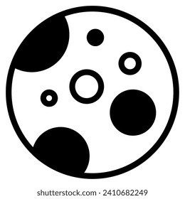 Moon Icon Illustration, for web, app, infographic, etc
