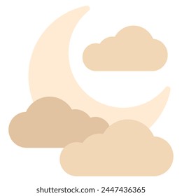 Moon Icon Illustration, for web, app, infographic, etc