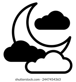 Moon Icon Illustration, for web, app, infographic, etc