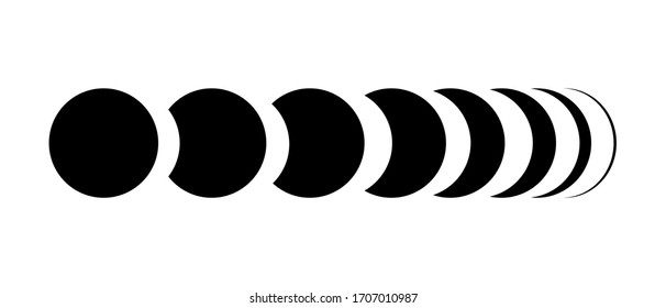 Vector de imágenes del icono de la luna, luna negra