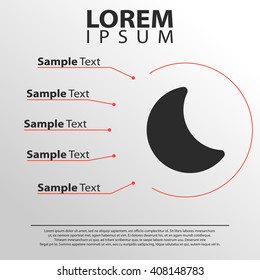 moon icon. infographics template