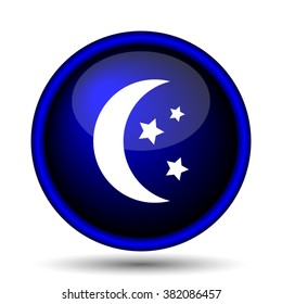 Moon icon. Internet button on white background. EPS10 vector