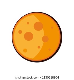 Moon icon, isolated on white background