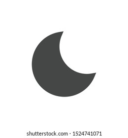 Moon icon isolated on white background. Night symbol modern, simple, vector, icon for website design, mobile app, ui. Vector Illustration