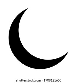 moon icon isolated on white background. vector illustration