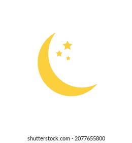 Icono de la luna aislado en fondo blanco. Ilustración vectorial.