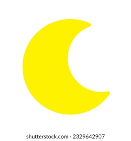 Moon icon isolated on white background.Vector illustration
