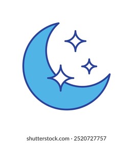 Mondsymbol einzeln auf weißem Hintergrund. Vektorgrafik.