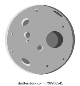 Moon icon isolated on white background, Vector illustration