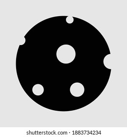 moon icon isolated vector illustration