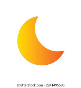 moon icon with isolated vector and transparent background