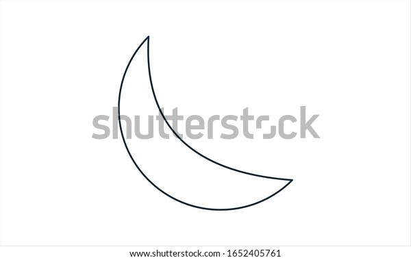 Moon icon line night\
symbol vector image