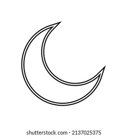 Moon icon in line style