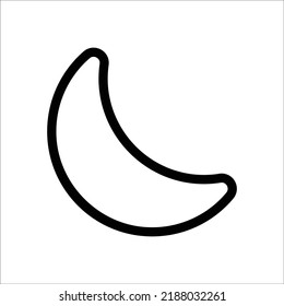 Moon icon, Line Vector graphics