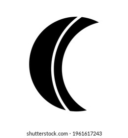 Icono de luna o logotipo símbolo de signo aislado ilustración vectorial de alta calidad estilo negro iconos vectoriales
